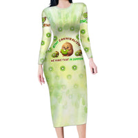 Kiwi Cannibalism Family Matching Long Sleeve Bodycon Dress and Hawaiian Shirt New Zealand Kiwi Cute Bird Funny
