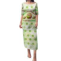 Kiwi Cannibalism Puletasi New Zealand Kiwi Cute Bird Funny DT02 Long Dress Green - Polynesian Pride