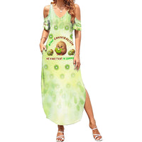 Kiwi Cannibalism Summer Maxi Dress New Zealand Kiwi Cute Bird Funny DT02 Women Green - Polynesian Pride