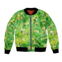 I Love Kiwi Bomber Jacket New Zealand Kiwi Fruit Summer Cocktail DT02 Unisex Green - Polynesian Pride