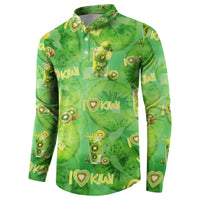 I Love Kiwi Button Sweatshirt New Zealand Kiwi Fruit Summer Cocktail DT02 - Polynesian Pride