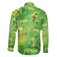 I Love Kiwi Family Matching Off Shoulder Maxi Dress and Hawaiian Shirt New Zealand Kiwi Fruit Summer Cocktail