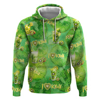 I Love Kiwi Zip Hoodie New Zealand Kiwi Fruit Summer Cocktail