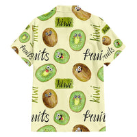 Kiwi Cute Humorous Family Matching Off Shoulder Maxi Dress and Hawaiian Shirt New Zealand Fruit