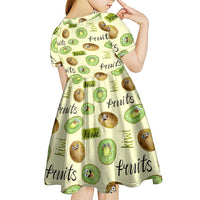 Kiwi Cute Humorous Kid Short Sleeve Dress New Zealand Fruit