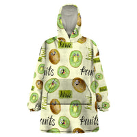 Kiwi Cute Humorous Wearable Blanket Hoodie New Zealand Fruit DT02 One Size Yellow - Polynesian Pride