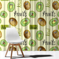 Kiwi Cute Humorous Window Curtain New Zealand Fruit DT02 - Polynesian Pride