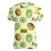 Kiwi Cute Humorous Women V-Neck T-Shirt New Zealand Fruit