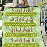 New Zealand Kiwi Fruit Witty Kiwi Bird Quilt DT02 Green - Polynesian Pride