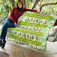 New Zealand Kiwi Fruit Witty Kiwi Bird Quilt DT02 - Polynesian Pride