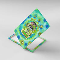 Just a Girl Who Loves Kiwis Canvas Wall Art New Zealand Tie Dye DT02 With Frame Green - Polynesian Pride