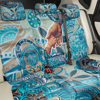 Hand In Hand Father's Day Polynesian Back Car Seat Cover Tribal Flower Pattern DT02 - Polynesian Pride