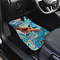 Hand In Hand Father's Day Polynesian Car Mats Tribal Flower Pattern DT02 - Polynesian Pride