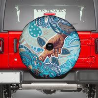 Hand In Hand Father's Day Polynesian Spare Tire Cover Tribal Flower Pattern DT02 - Polynesian Pride