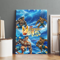 Hawaii Father's Day Canvas Wall Art The Surfing Dad Polynesian Tattoo DT02 - Polynesian Pride