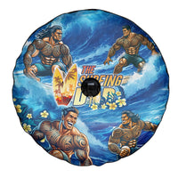 Hawaii Father's Day Spare Tire Cover The Surfing Dad Polynesian Tattoo DT02 - Polynesian Pride