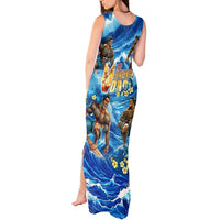 Hawaii Father's Day Tank Maxi Dress The Surfing Dad Polynesian Tattoo DT02 - Polynesian Pride