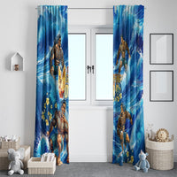 Hawaii Father's Day Window Curtain The Surfing Dad Polynesian Tattoo DT02 - Polynesian Pride