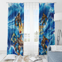 Hawaii Father's Day Window Curtain The Surfing Dad Polynesian Tattoo DT02 - Polynesian Pride