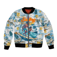 Hawaii Father's Day It's Surfing Time Bomber Jacket Aloha L Makuakane DT02 Unisex Blue - Polynesian Pride