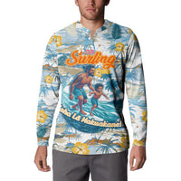 Hawaii Father's Day It's Surfing Time Button Sweatshirt Aloha L Makuakane DT02 - Polynesian Pride