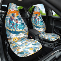 Hawaii Father's Day It's Surfing Time Car Seat Cover Aloha L Makuakane DT02 One Size Blue - Polynesian Pride