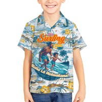 Hawaii Father's Day It's Surfing Time Kid Hawaiian Shirt Aloha Lā Makuakane