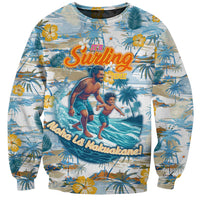 Hawaii Father's Day It's Surfing Time Sweatshirt Aloha L Makuakane DT02 Unisex Blue - Polynesian Pride