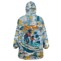Hawaii Father's Day It's Surfing Time Wearable Blanket Hoodie Aloha L Makuakane DT02 - Polynesian Pride