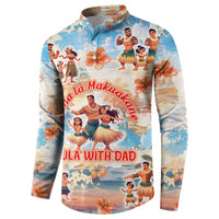 Hawaii Father's Day Button Sweatshirt Hula With Dad DT02 - Polynesian Pride