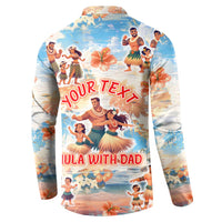 Hawaii Father's Day Button Sweatshirt Hula With Dad DT02 - Polynesian Pride