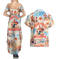 Hawaii Father's Day Couples Matching Summer Maxi Dress and Hawaiian Shirt Hula With Dad