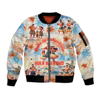 Hawaii Father's Day Sleeve Zip Bomber Jacket Hula With Dad DT02 Unisex Art - Polynesian Pride
