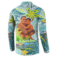 Palau Father's Day Polynesia Button Sweatshirt Dad and Son
