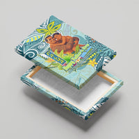 Palau Father's Day Polynesia Canvas Wall Art Dad and Son