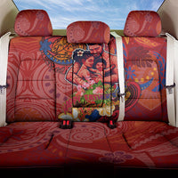 Happy Father's Day French Polynesia Back Car Seat Cover Family Turtle Hibiscus DT02 One Size Red - Polynesian Pride