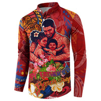 Happy Father's Day French Polynesia Button Sweatshirt Family Turtle Hibiscus DT02 - Polynesian Pride