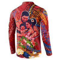 Happy Father's Day French Polynesia Button Sweatshirt Family Turtle Hibiscus DT02 - Polynesian Pride