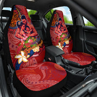 Happy Father's Day French Polynesia Car Seat Cover Family Turtle Hibiscus DT02 One Size Red - Polynesian Pride