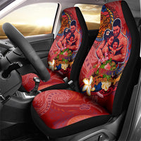 Happy Father's Day French Polynesia Car Seat Cover Family Turtle Hibiscus DT02 - Polynesian Pride