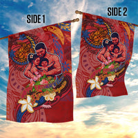 Happy Father's Day French Polynesia Garden Flag Family Turtle Hibiscus DT02 - Polynesian Pride