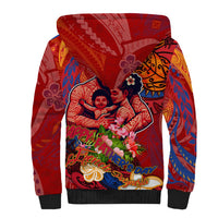Happy Father's Day French Polynesia Sherpa Hoodie Family Turtle Hibiscus DT02 - Polynesian Pride