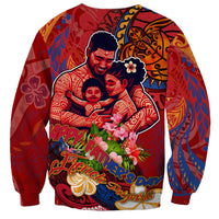 Happy Father's Day French Polynesia Sweatshirt Family Turtle Hibiscus DT02 - Polynesian Pride