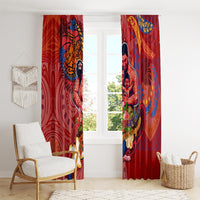 Happy Father's Day French Polynesia Window Curtain Family Turtle Hibiscus DT02 - Polynesian Pride