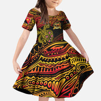Papua New Guinea 50th Independence Day Kid Short Sleeve Dress Culture Spirit and Sovereignty