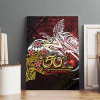 PNG 1975 - 2025 Canvas Wall Art Papua New Guinea 50th Independence Anniversary DT02 - Polynesian Pride