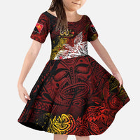 PNG 1975 - 2025 Family Matching Off Shoulder Maxi Dress and Hawaiian Shirt Papua New Guinea 50th Independence Anniversary