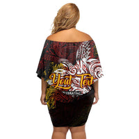 PNG 1975 - 2025 Off Shoulder Short Dress Papua New Guinea 50th Independence Anniversary