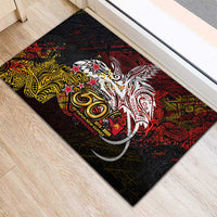PNG 1975 - 2025 Rubber Doormat Papua New Guinea 50th Independence Anniversary DT02 - Polynesian Pride