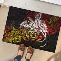 PNG 1975 - 2025 Rubber Doormat Papua New Guinea 50th Independence Anniversary DT02 - Polynesian Pride